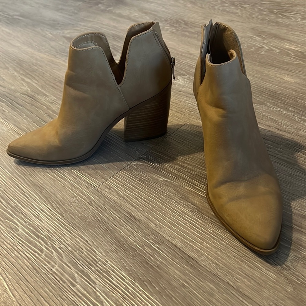 Camel Color Ankle Booties